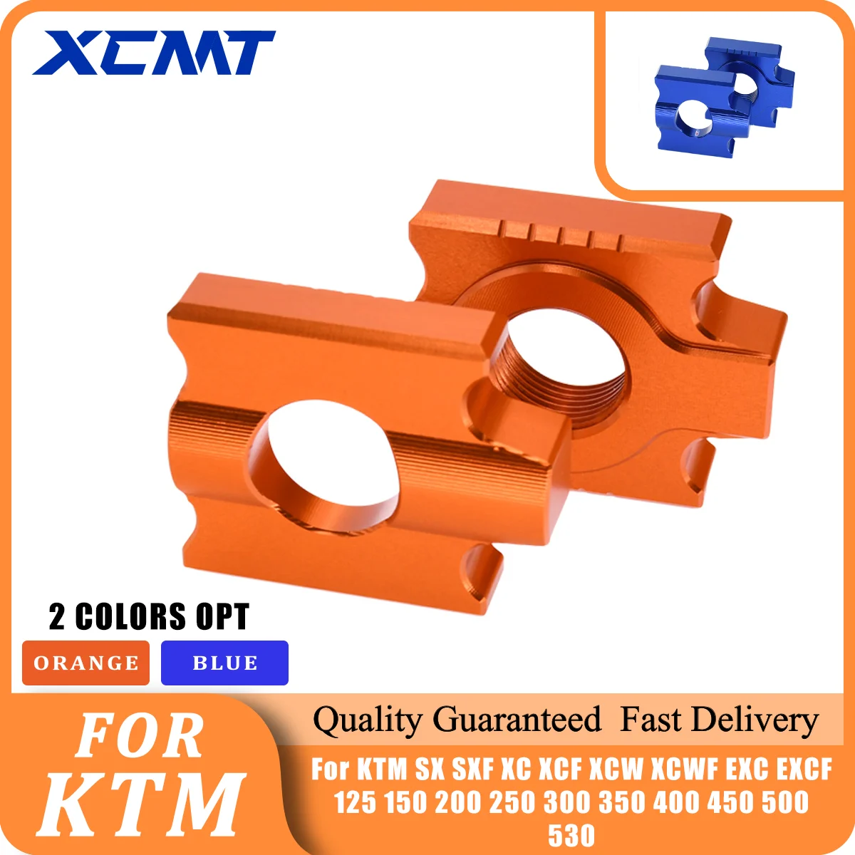 

Motorcycle 20mm CNC Rear Chain Adjuster Axle Blocks For KTM Husqvarna 125 250 350 450 EXC EXCF XC XCF XCW XCWF SXF TC TE FE FC