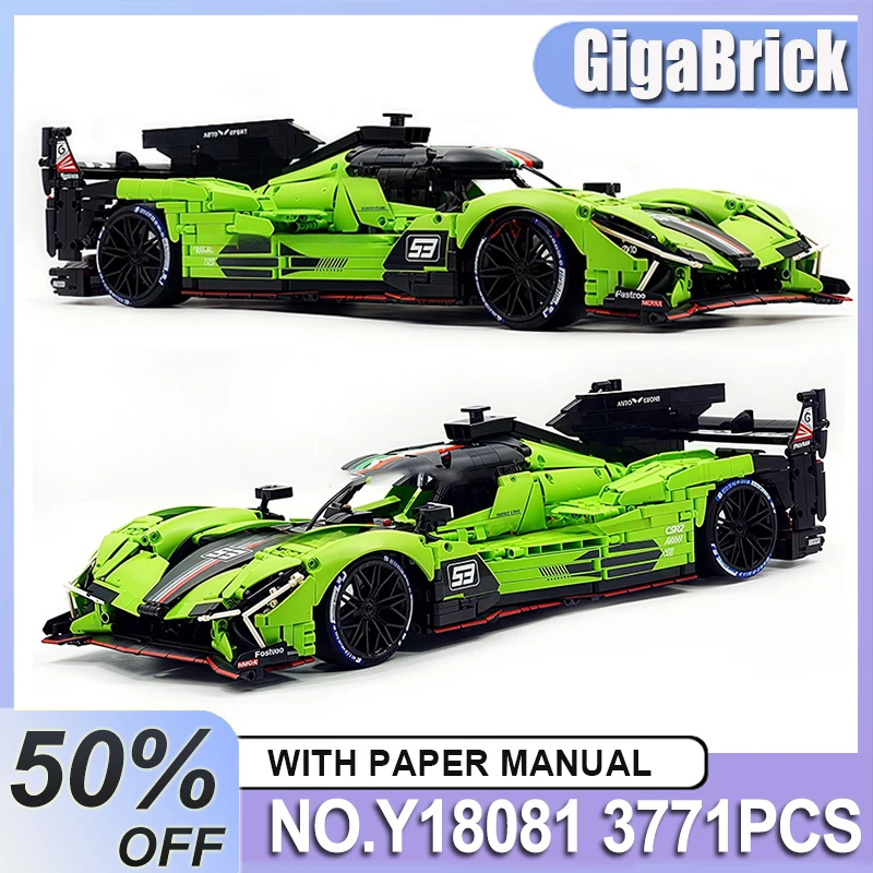 

Высококачественный роскошный Y18081 MOC, техническая скорость, спортивный автомобиль SC63, строительный блок, кирпичная модель, головоломка, игрушки «сделай сам», подарки на день рождения для мальчиков