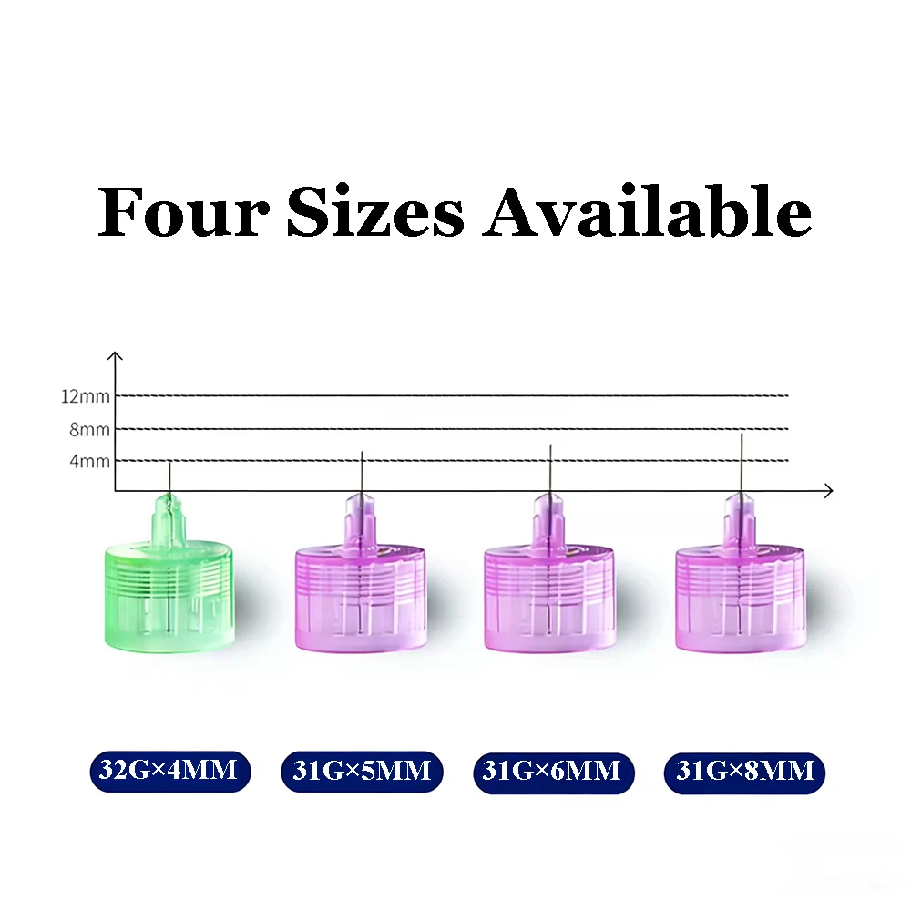Fresh Date Disposable 31G 32G Peptide Pen Needle Sterile Insulin Pen Painless Needle Tattoo Needle for Safety Use, 100Pcs/Box