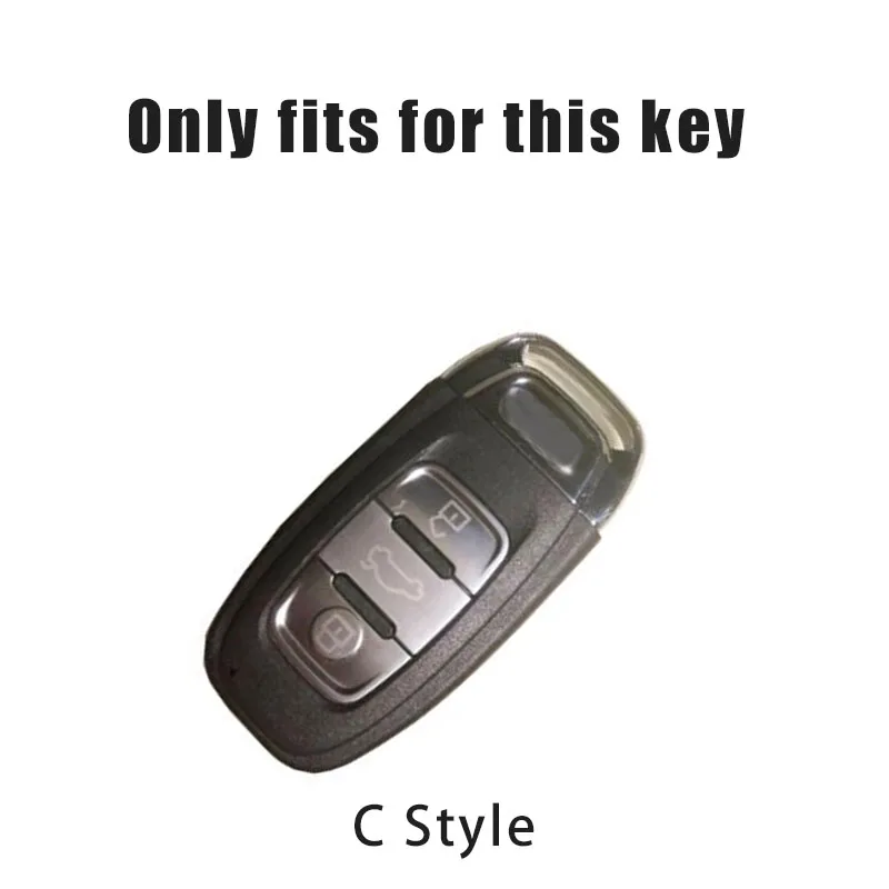 Zinc Alloy Car Smart Key Cover Case For Audi Sline A6 S6 RS6 C5 C6 C7 4F S line Custom LOGO Protector Shell Keychain Accessories