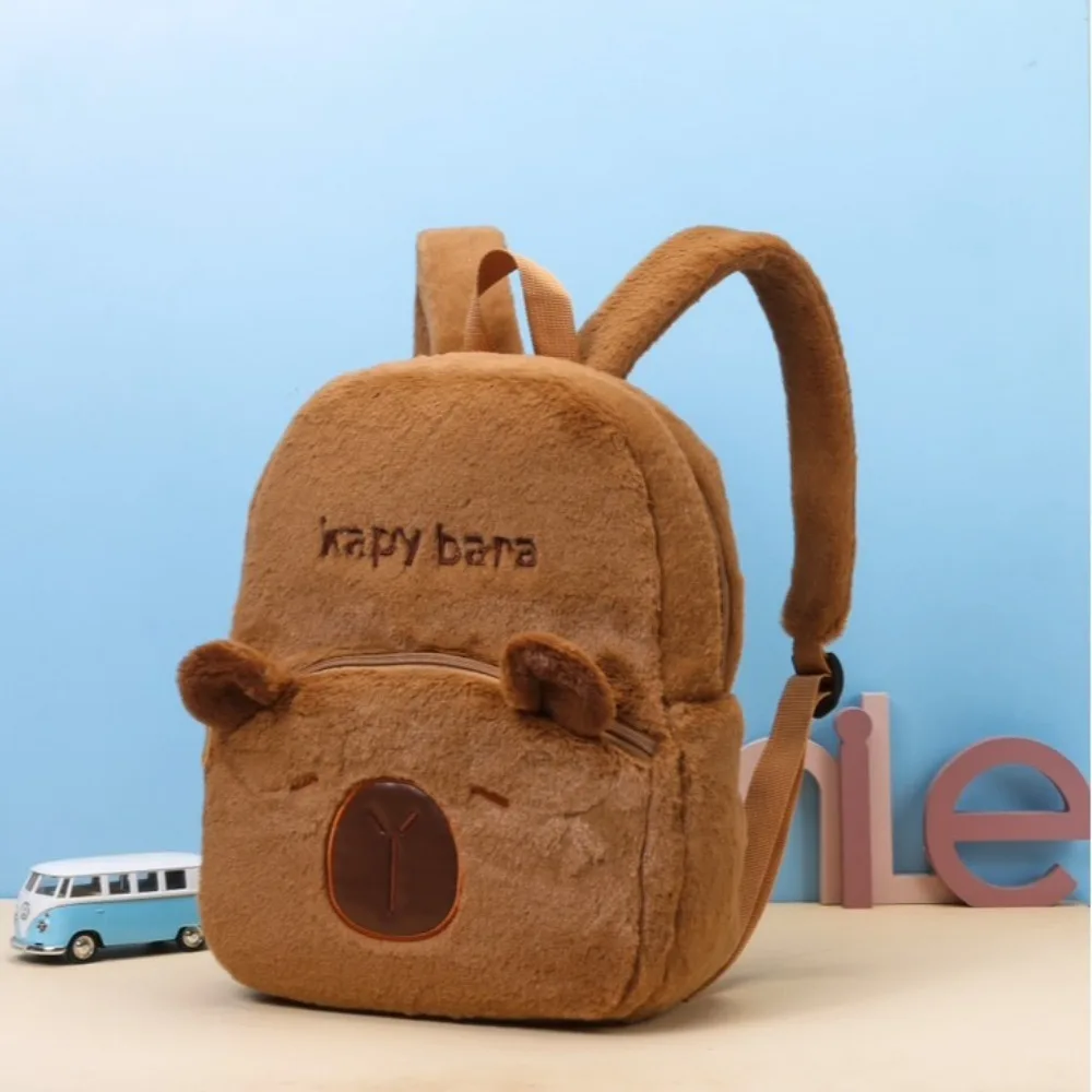 New Cute Shoulder Bag Casual Students School Bag Capybara Plush Backpack Couple Cartoon Handbag