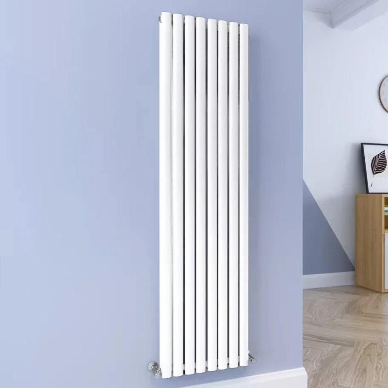 Thick Steel CE UKCA White Vertical Designer Radiator With an Attractive White Powder Coated Finish