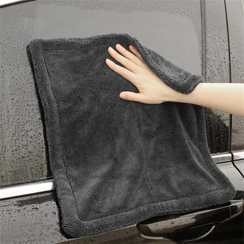 Lucullan-Super Soft Microfiber Car Detalhando Pano, Toalha Edgeless, Preto, Premium, 1-10 Pack, 40x40cm