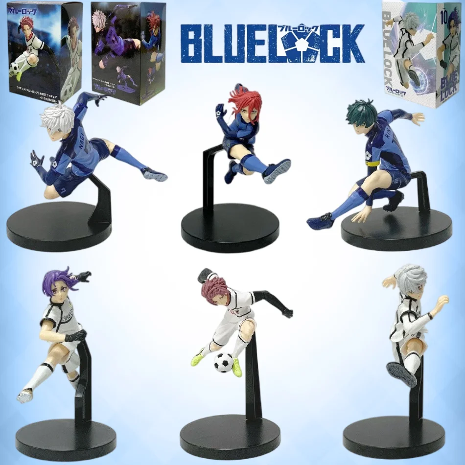 Blue Lock Actionfigur Nagi Seishiro Chigiri Hyoma Isagi Yoichi Itoshi Rin PVC Anime Sammlermodell Puppe Spielzeug für Fans Geschenk