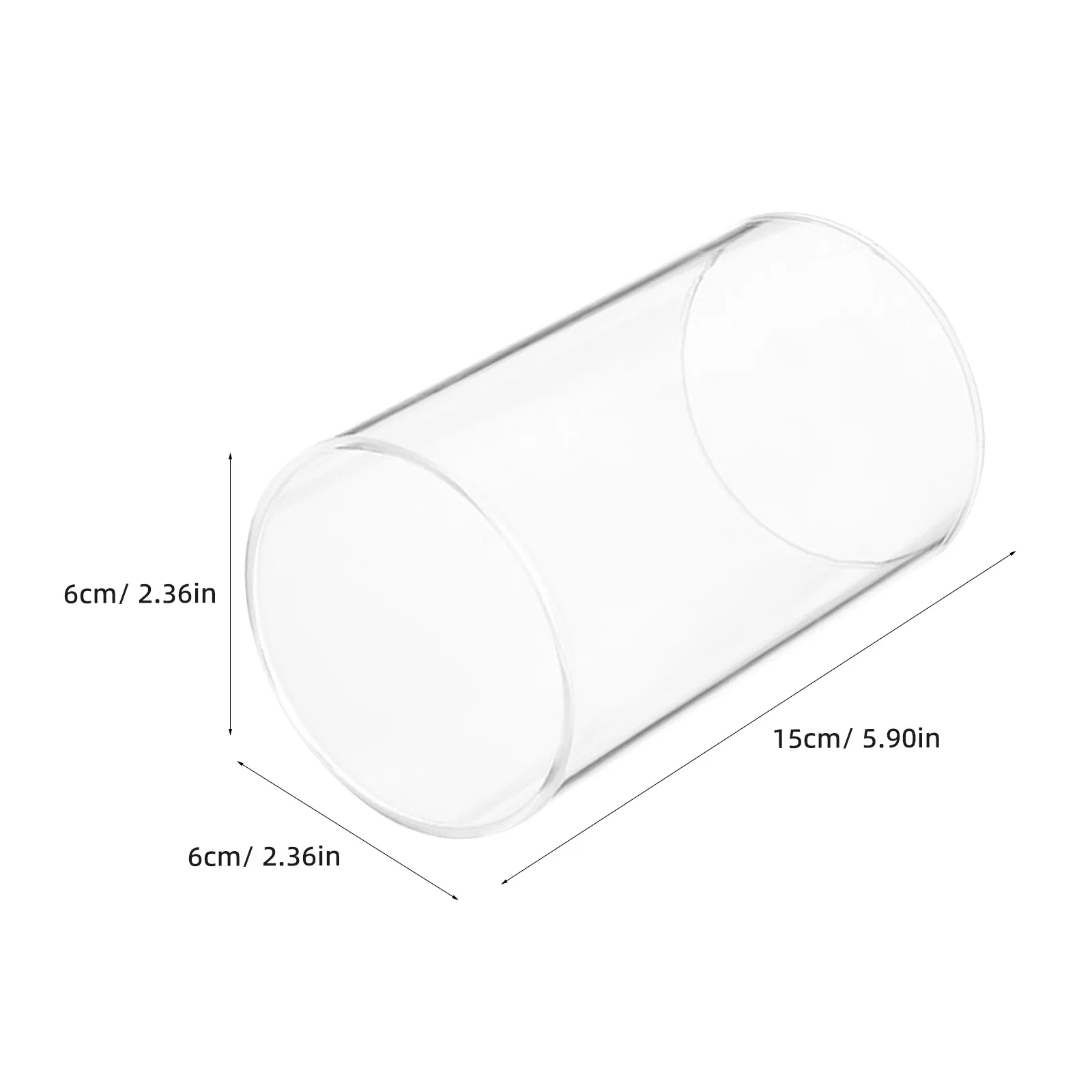 Paralume per pilastro porta cilindro antivento con copertura in vetro trasparente per portacandele a cilindro decorativo centrotavola da tavolo