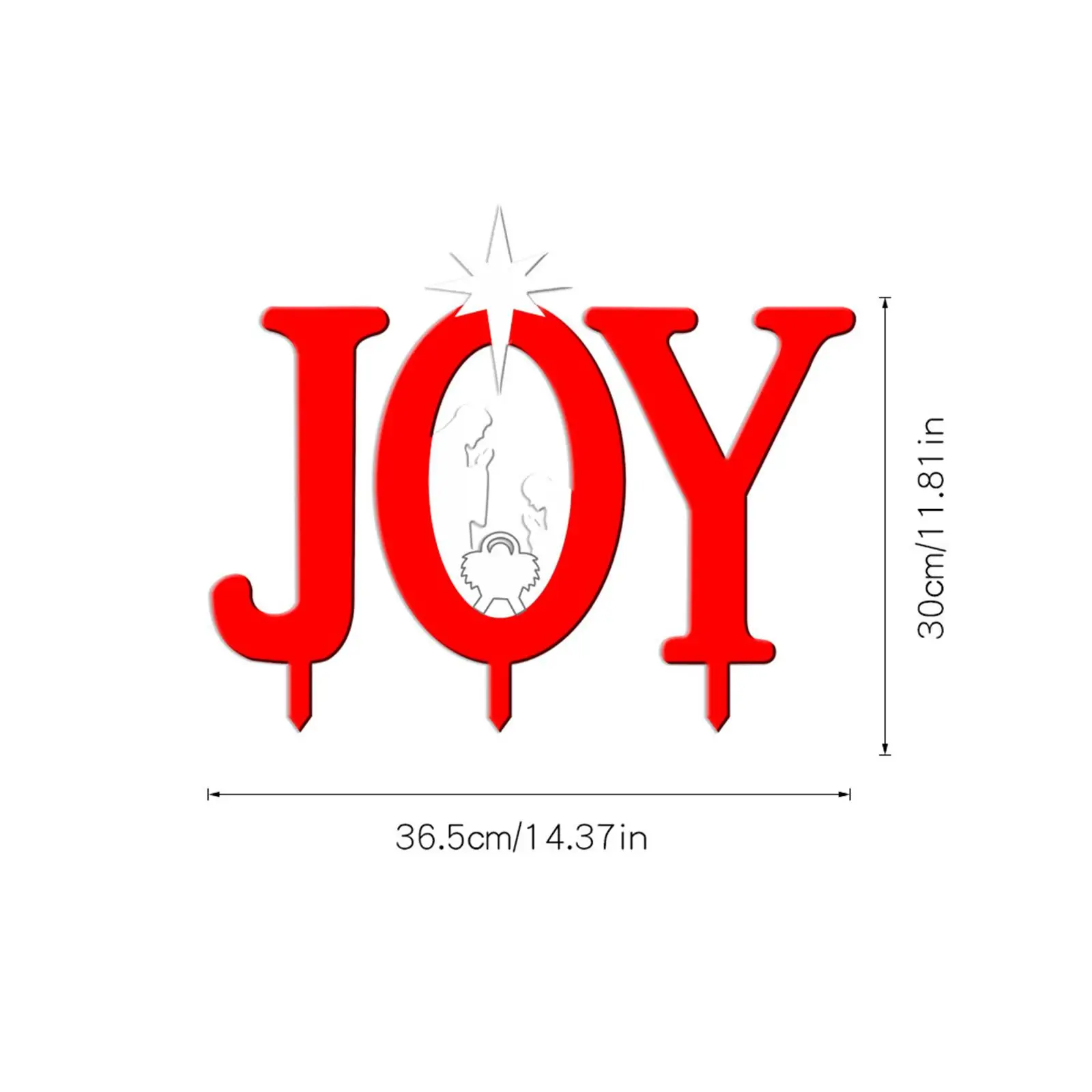 Outdoor Joy Nativity Set Yard Decor Joy Sign Xmas Decorations 3 Pieces Garden Christmas Stakes for Backyard Courtyard Outside