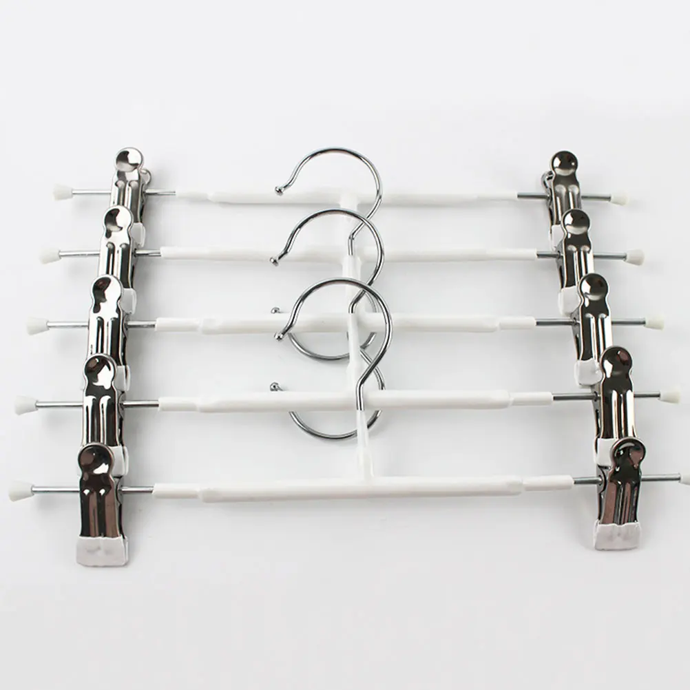 

5pcs Metal Pants Hangers Clips for Trouser Stand Non Slip Strong Closet Storage Space Saving Skirts Underwear Clothes