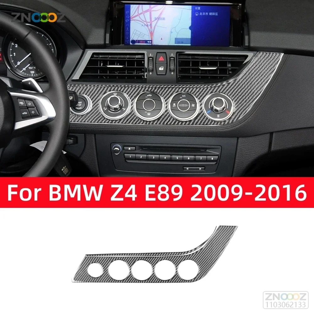 For BMW Z4 Series E89 2009-2016 Accessories Carbon Fiber Interior Car Central Control Knob Adjustment Panel Trim Cover Stickers