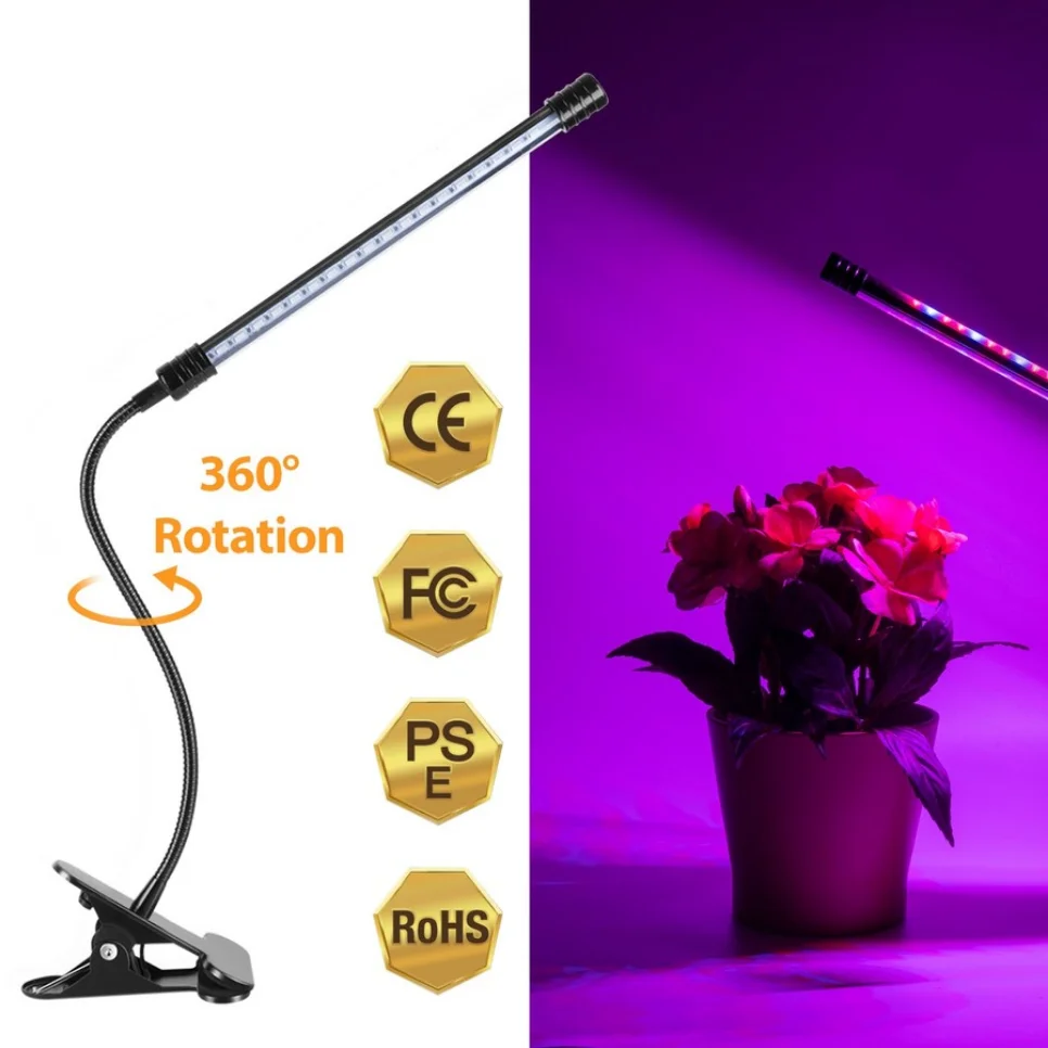 Luz LED USB para cultivo, lámpara Phyto de espectro completo con Control fitolamp para plantas, plántulas, flores, envío de tienda para el hogar