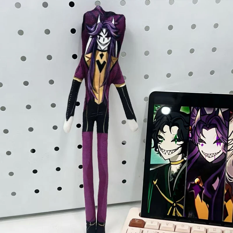 Anime The Freak Circus Pierrot Cosplay Doll Clown Slender Twistable Shape Plush Cotton Doll Abstract Room Decoration