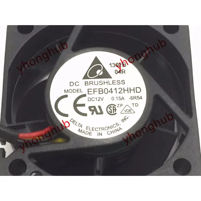 

Delta Electronics EFB0412HHD 6R54 DC 12V 0.15A 40x40x20mm Server Cooling Fan
