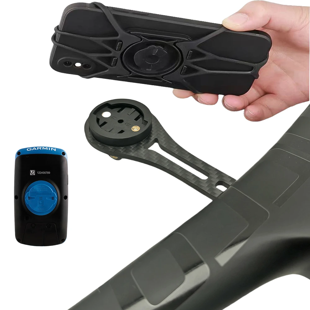 Держатель для компьютера из углеродного волокна, кронштейн для велосипеда, секундомер, спидометр, дорожный велосипед, совместимый для Garmin Bryton Wahoo