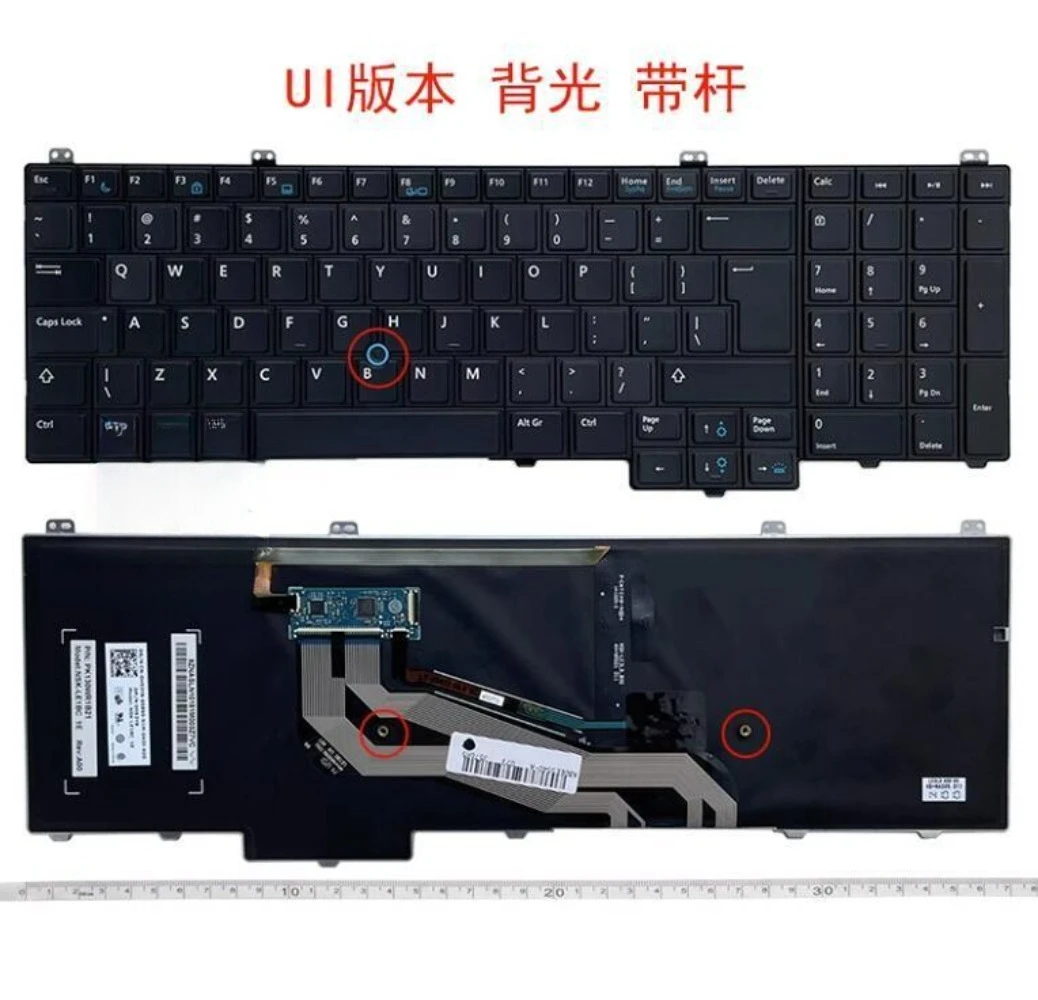 

Клавиатура с подсветкой UI для Dell Latitude E5540 15-5000, английская раскладка UI, указатель направления ввода