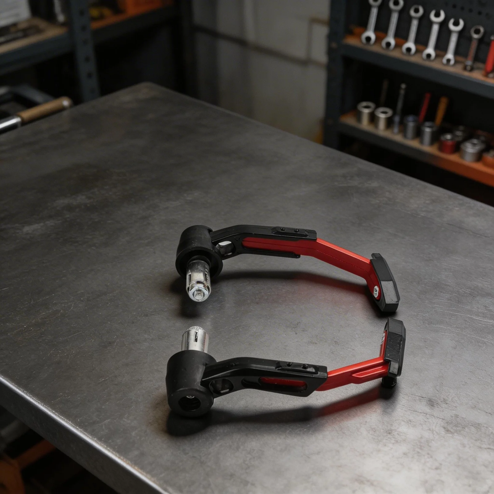 CNC Aluminum Motorcycle Hand Guards 22mm Crash Bar Protectors with Drop Brake Lever Fit for Multiple Motorcycle Types