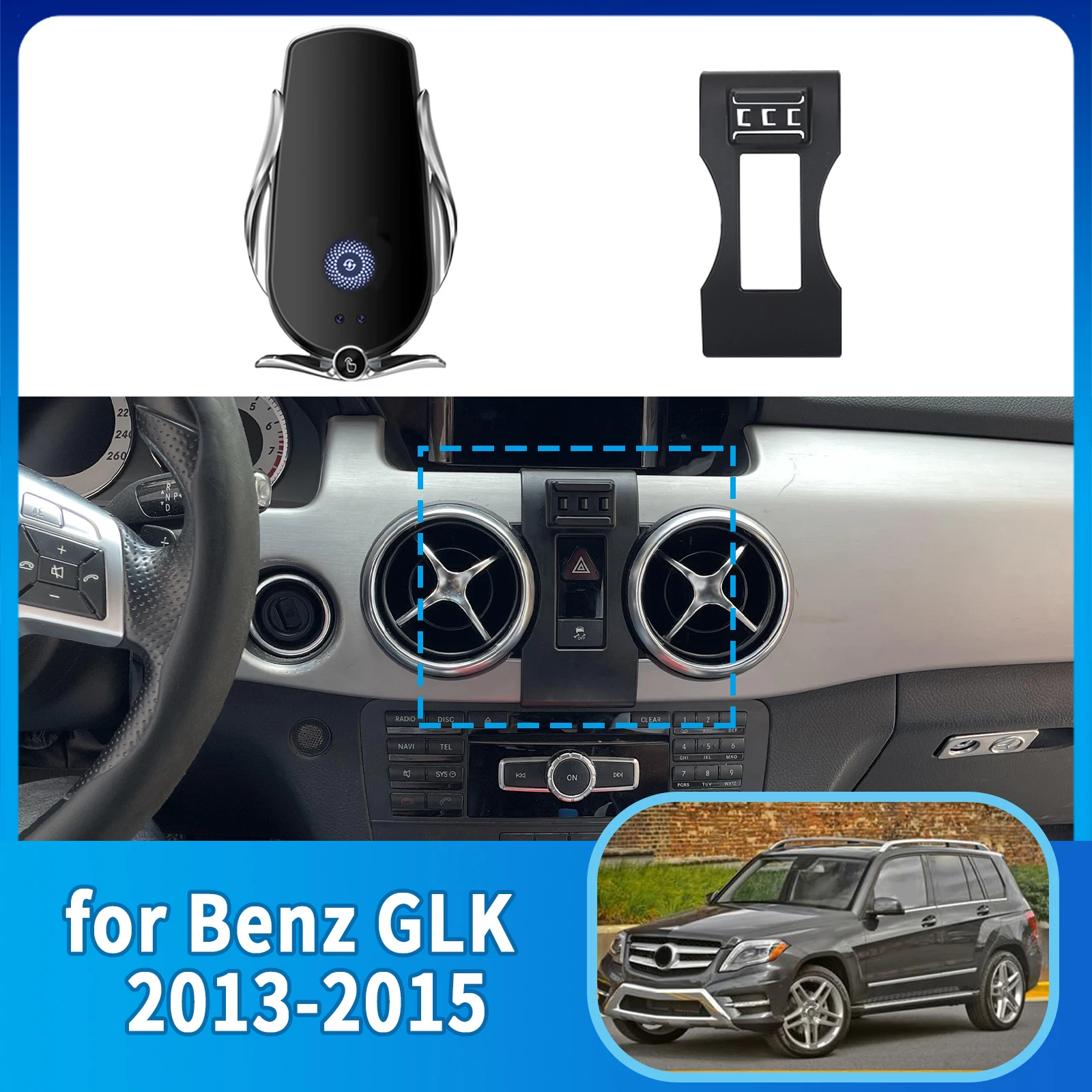 

Car Mobile Phone Holder for Mercedes Benz GLK X204 2013 2014 2015 Navigation Stand Auto GPS Bracket Accessories