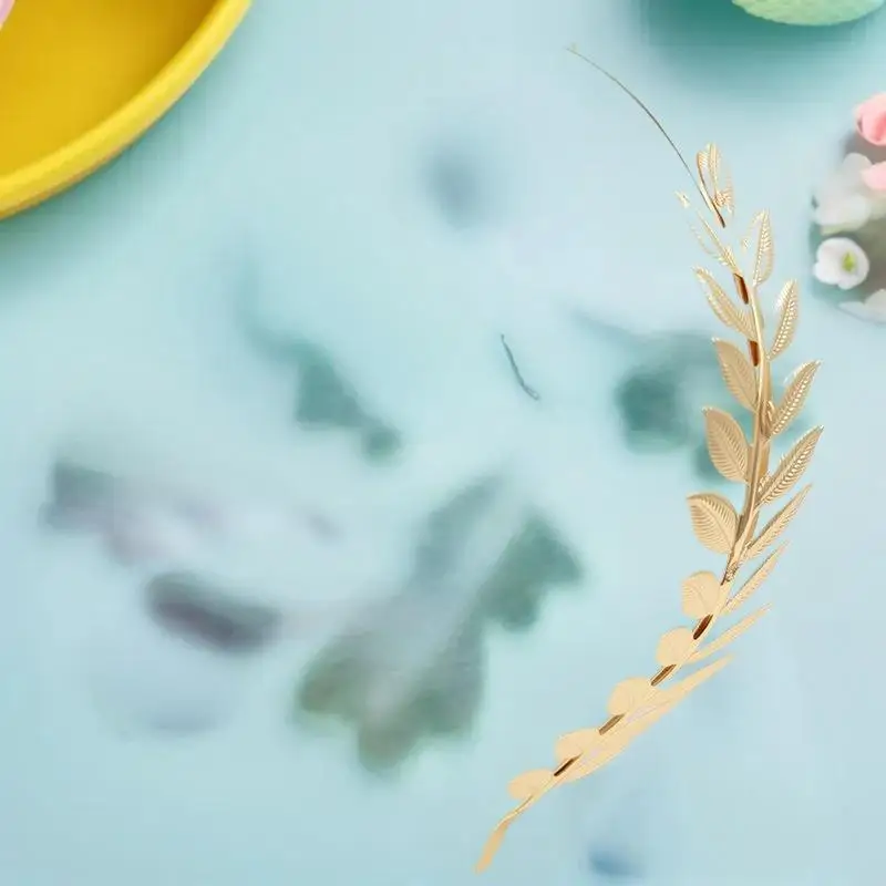 【New】New Retro Gold Color Leaf Headband Headpiece Crown Tiara Headdress Goddess Greek Head Jewelry  Wedding Hair Accessories