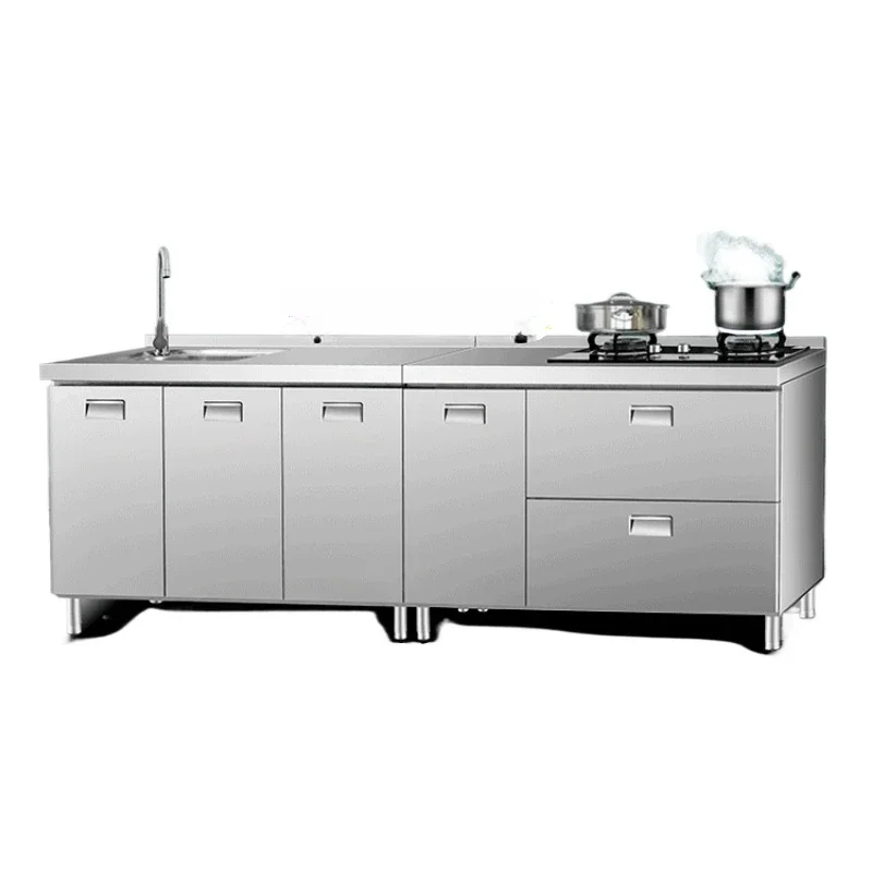 For  Stainless Steel Integrated Cabinet Customized Drawer Kitchen Sink Integrated Kitchen Cabinet