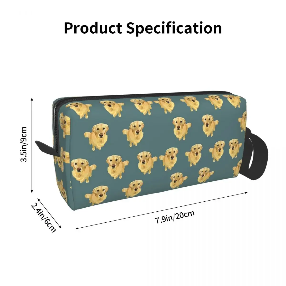 Golden Retriever Socks Makeup Bag Cosmetic Organizer Storage Dopp Kit Toiletry Cosmetic Bag for Women Beauty Travel Pencil Case