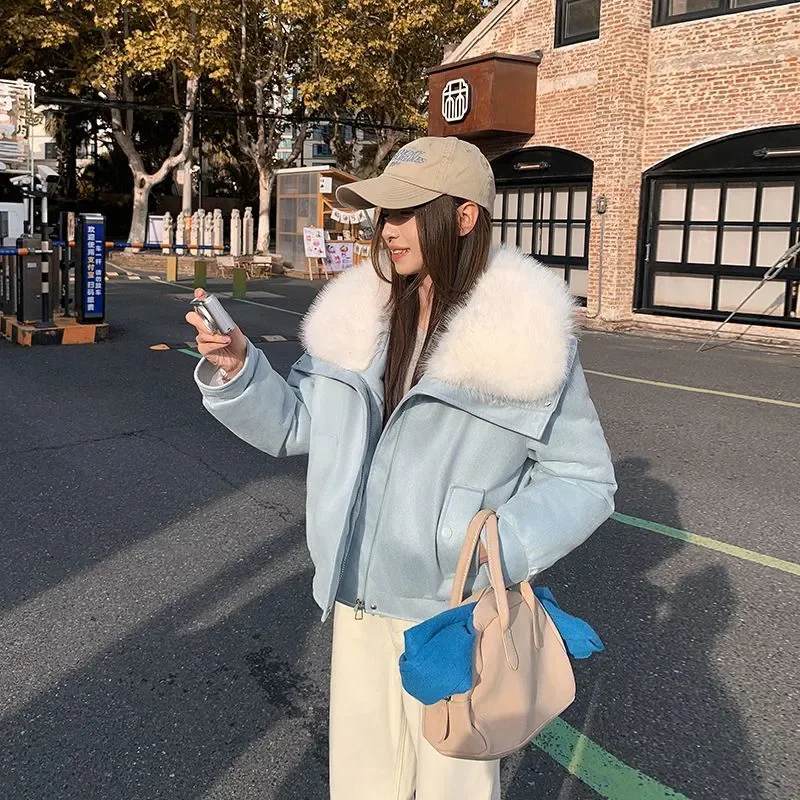 

Winter New Faux Fur Thicken Coat for Women High-quality Loose Sheepskin Fur Sherpa Jacket Womens -Faux Lambskin Shearling