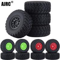 Rc Car 4pcs 64mm Rubber Tire Tyre 12mm Hex Platic Wheel Hub For Wltoys Arrma 1/14 Mini Mojave Grom Mjx Hyper 14301 Rc Car Parts
