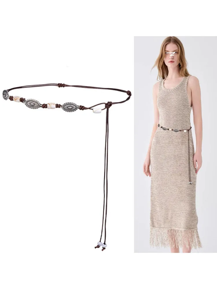 jupe-marron-cafe-pour-femme-avec-cordon-de-taille-nouvelle-collection-2026-ceinture-decorative-pour-robe-mode-estivale-polyvalente-sensation-haut-de-gamme