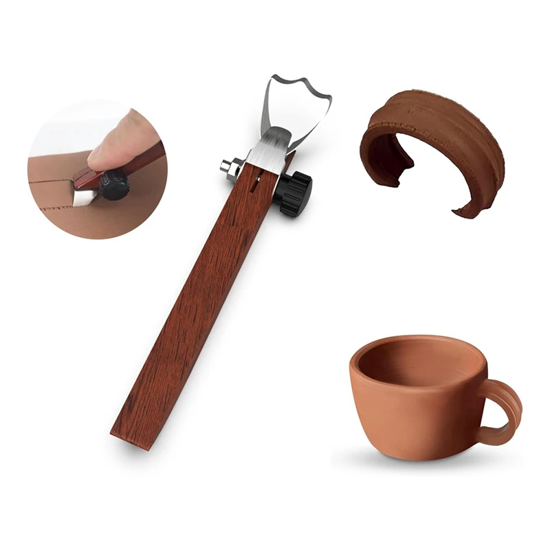 Pottery Handle Making Tool Sculpture Scraper Pottery Carving Tool Pottery Cup Handle Shape Tool For Tea Cup Mug Utensil