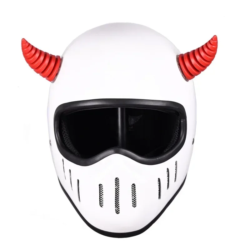 

2Pcs Car Motorcycle Helmet Demon Horns Motocross Full Face Off Road Helmet Decoration Car Accessorie Headwear DIY Styling