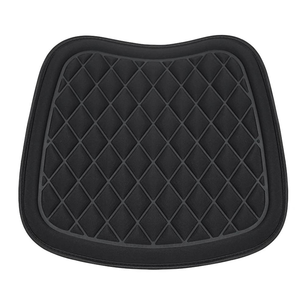 Memory Foam Automotive Seat Cushion with Diamond-Shaped Relief and Grip-Enhancing Rubber Base for Daily Driving Needs