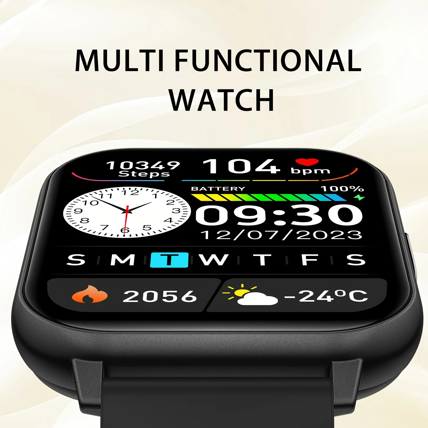 Sports Smart Watch, 1.83inch Full Touch Screen Display with Message, Answer Make Call Smartwatch, Sleep Monitoring, Sports Pedometer, Information Alerts, for iPhone Android Phones, Smartbands Fitness Watch for Women Men Friend Gift, Birthday Gift