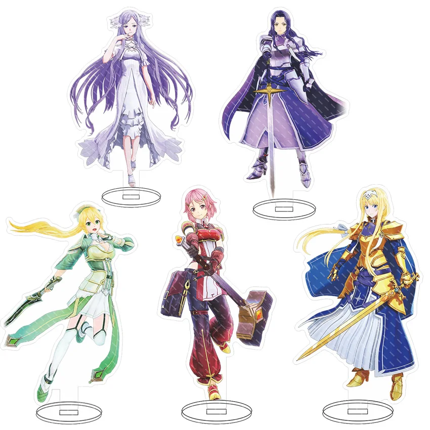 16CM Anime Acryl-Standfigur Sword Art Online Kirigaya Suguha Yuuki Asuna Kirigaya Kazuto Alice Zuberg Cosplay-Figur Ornamente Geschenke