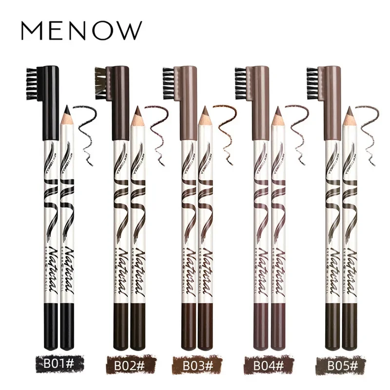 1Pcs eyebrow Waterproof Black Brown Coffee Eyebrow Tattoo Pencil Long-lasting Eyebrow Enhancer with Brush Makeup Cosmetic Tools