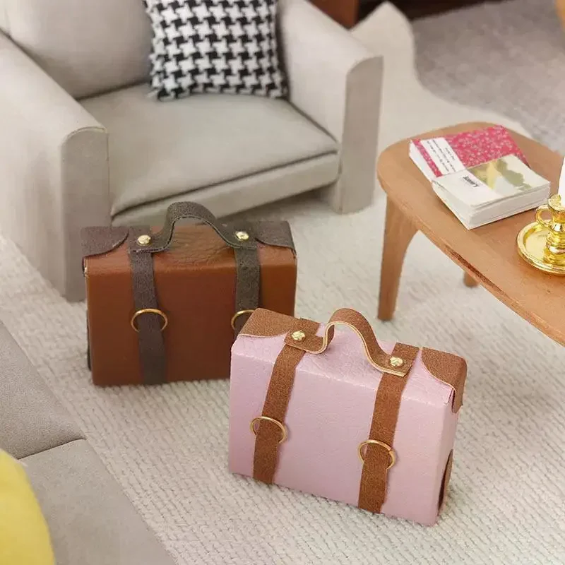 1:12 Puppenhaus Miniatur Aktentasche Koffer Modell Dekor Spielzeug Puppenhaus Zubehör