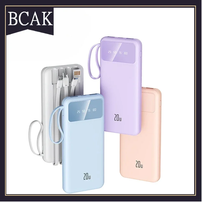 أحضر كابلك الخاص، بنك طاقة مريح بقدرة 20000 مللي أمبير في الساعة، مزود طاقة متنقل ذو سعة كبيرة وشحن سريع هدية BCAK لهاتف Iphone