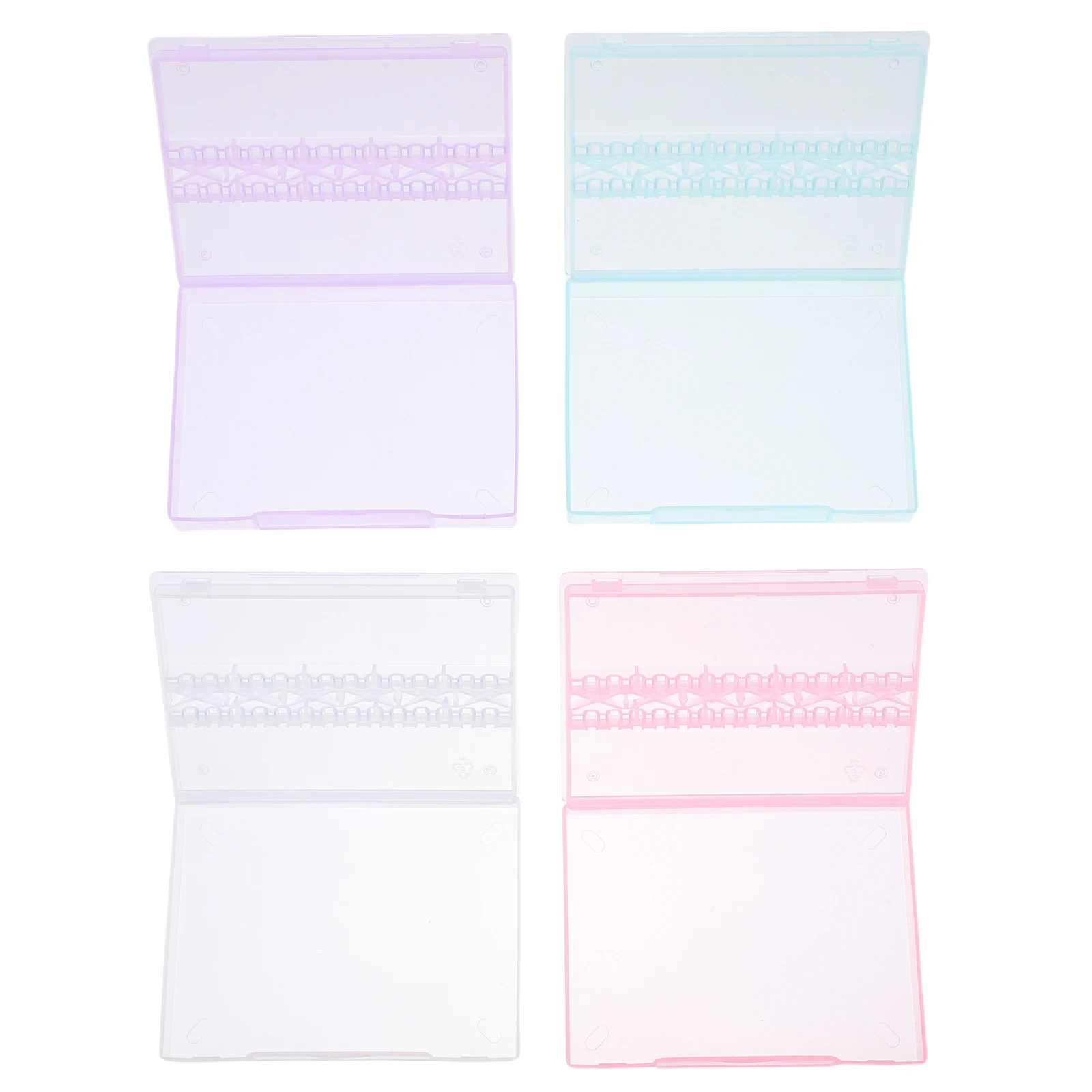 

4pcs Electric Grinding Head Storage Boxes Manicure Tool Organizer Durable Moisture Proof Nail Art Tool Box Grinding Heads Case