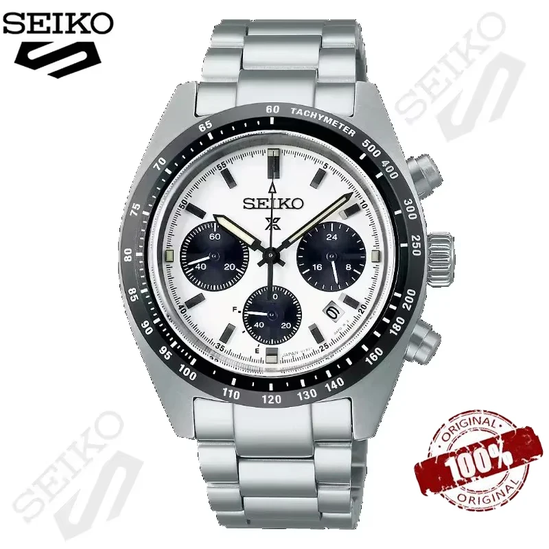 Original Seiko Panda Di Three Eyed Watch Casual Sports Multifunctional Chronograph Hot Selling Mens Quartz Wrist Watch