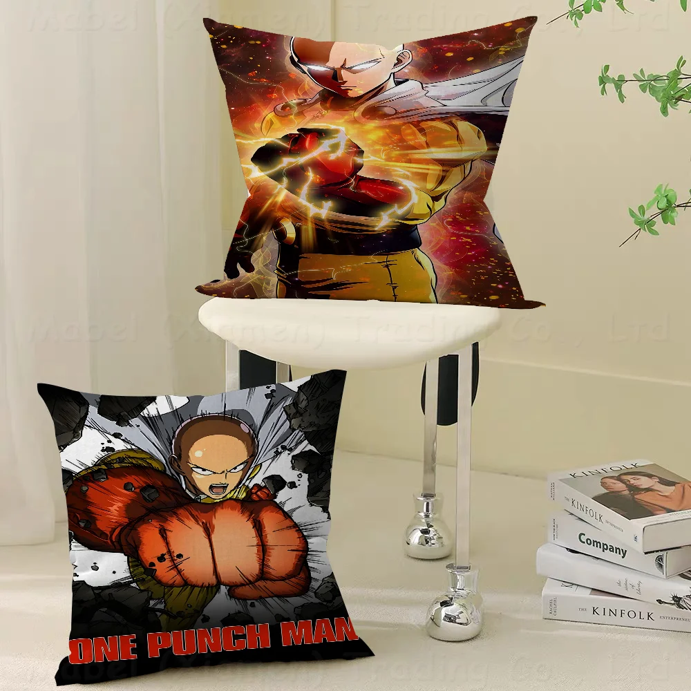 One Punch Man Saitama Maple Design Cushion Cover Happy Autumn Harvest Decor Holiday Decorati Pillow Cover