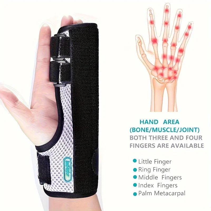 

Trigger Finger Splint Brace Broken Finger Fixing Support Breathable Comfortable Hand Brace with Finger Support Wrist Brace