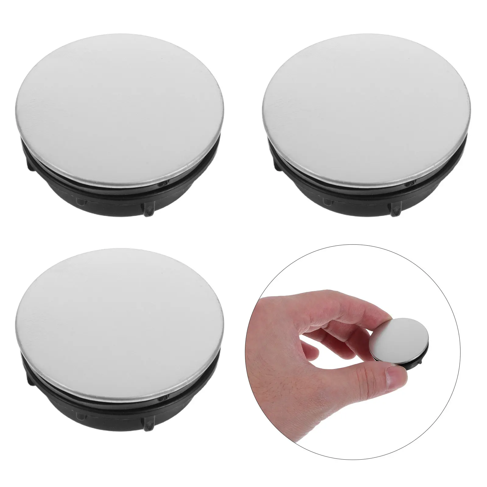 

8Pcs Stainless Sink Hole Cover Cap 35Mm Universal Fit for Kitchen Bathroom Basin Faucet Hole Decorative Blanking Plug