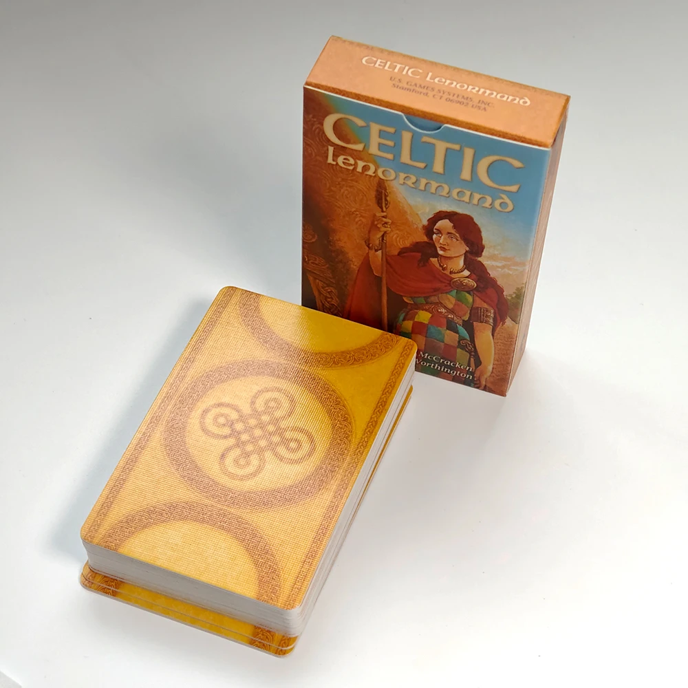 Keltisches Lenormand-Deck, 45 Stück, Lenormand-Karten, 9 x 6 cm, bunte Kunstwerke, gedruckt auf 350 g/m2 doppelt geprägtem Karton
