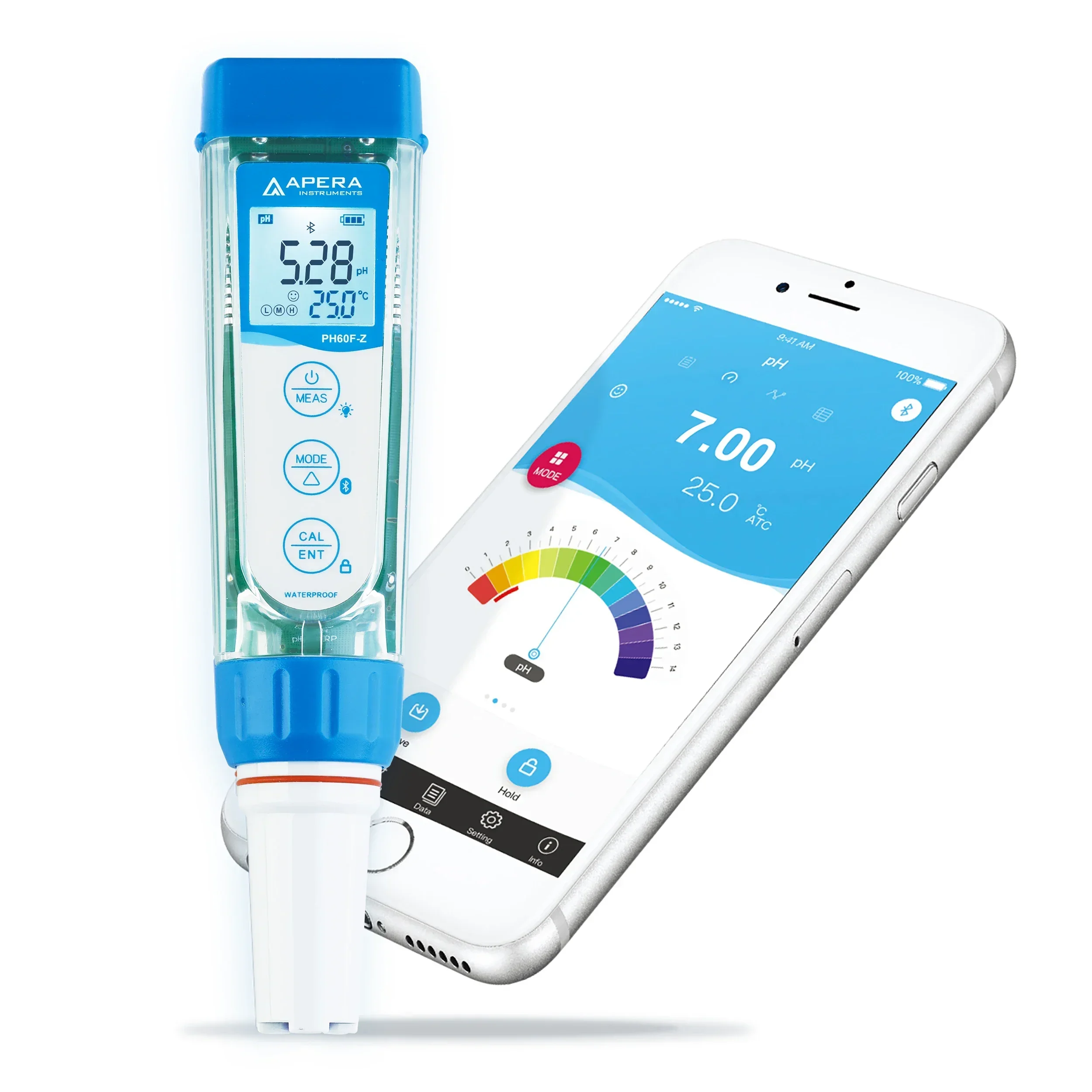 Medidor de temperatura de pH portátil digital inteligente 2025 PH60-Z