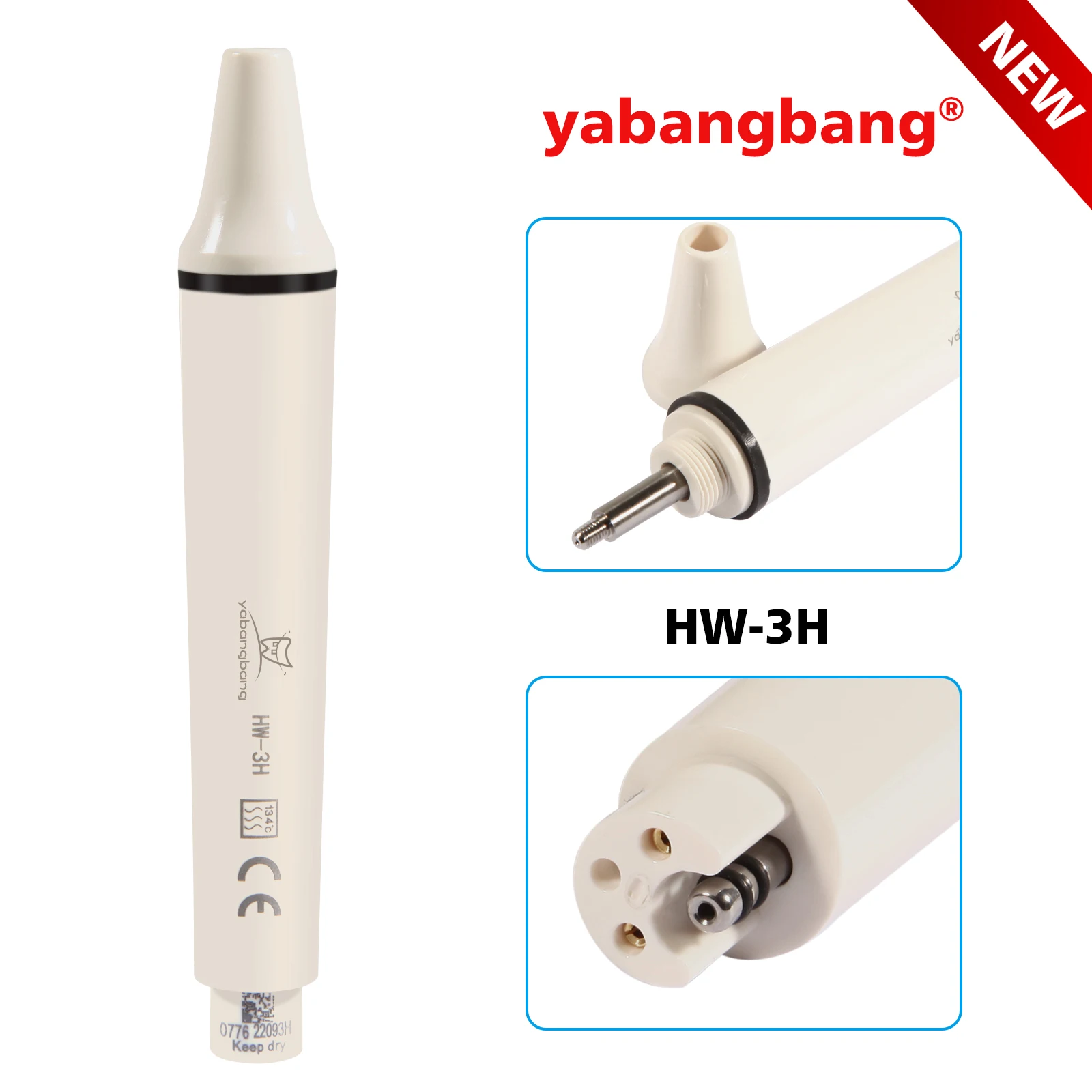 Yabangbang Dental Piezo Ultrasonic Scaler Handpiece Fit WOODPECKER EMS Cavitron/DTE/SATELEC Tips