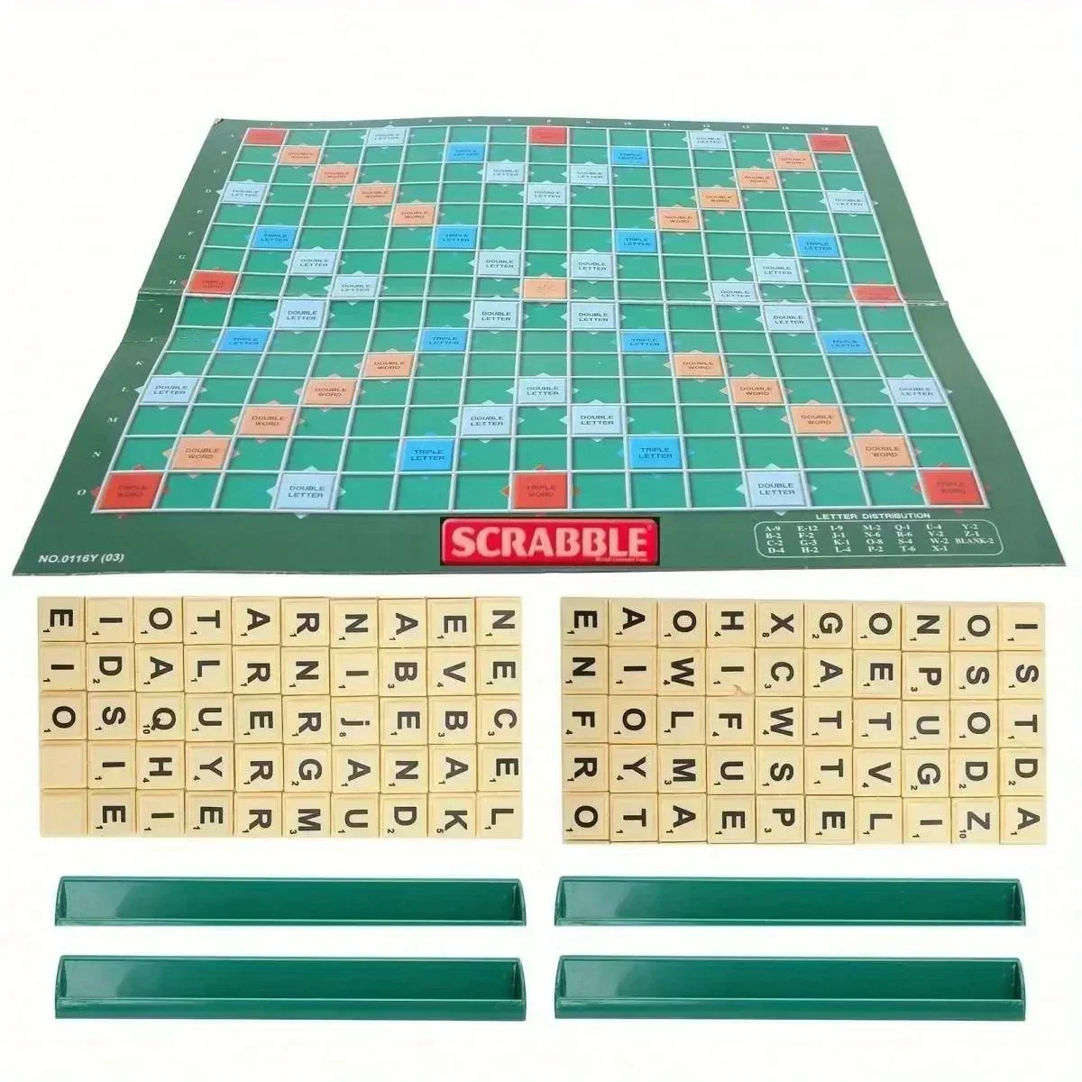 1 Uds., solitario de Scrabble en inglés, ajedrez con alfabeto, Scrabble con alfabeto, juego de mesa de rompecabezas para 2-4 jugadores, juego de mesa.