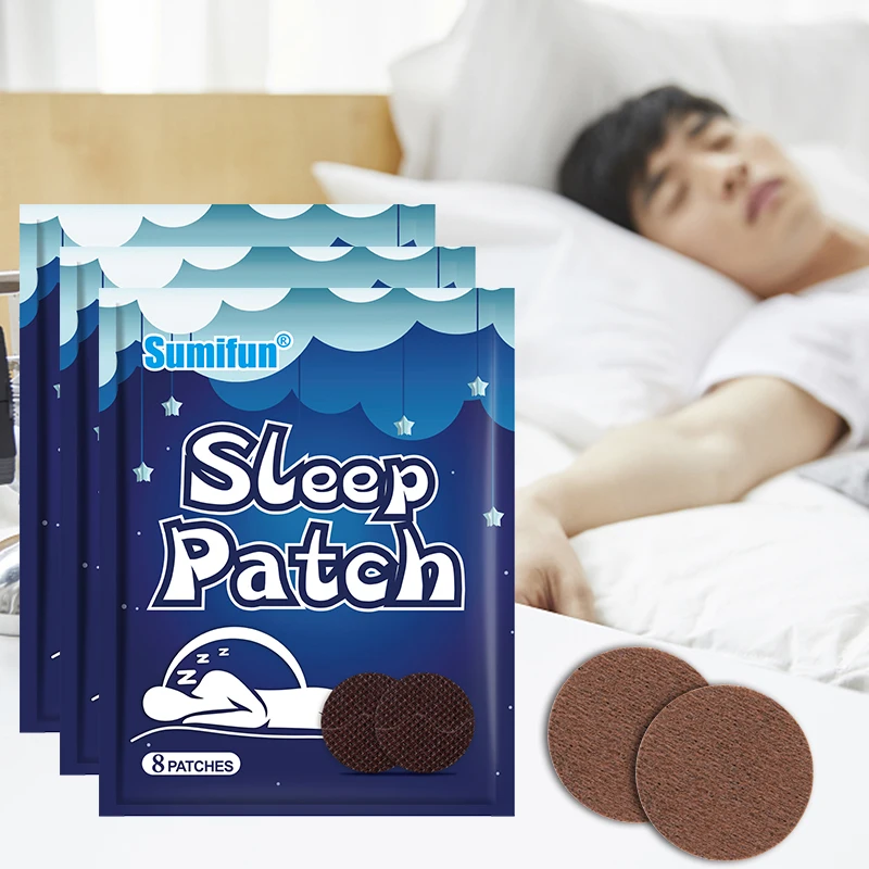 8pcs Sumifun Sleep Patch Insomnia Sticker Hypnotic Artifact Adult Sleep Soothing Decompression Improve Sleeping Health Plaster