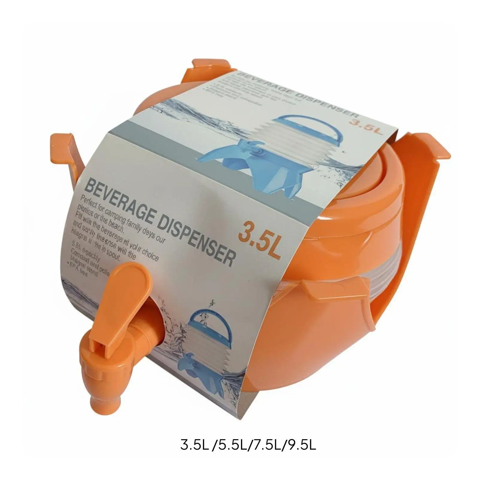 Folding Drink Bucket with Secure Spigot Collapsible Water Carrier for Camping Picnic Outdoor Adventures and Car Storage
