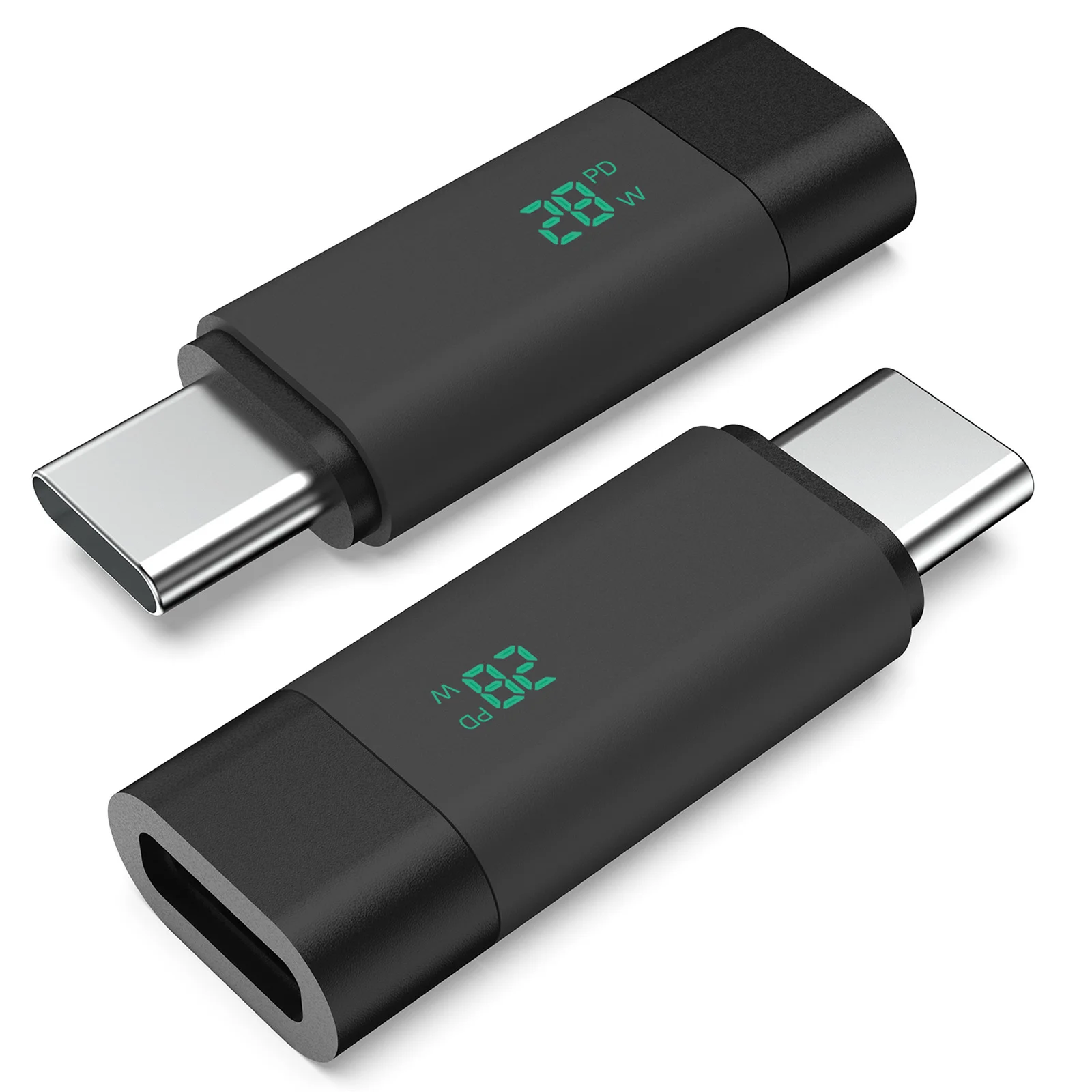 Adaptador extensor tipo C macho a hembra, transferencia de datos, carga rápida, convertidor de pantalla Digital inteligente, detección de Cable de carga, 1 unidad