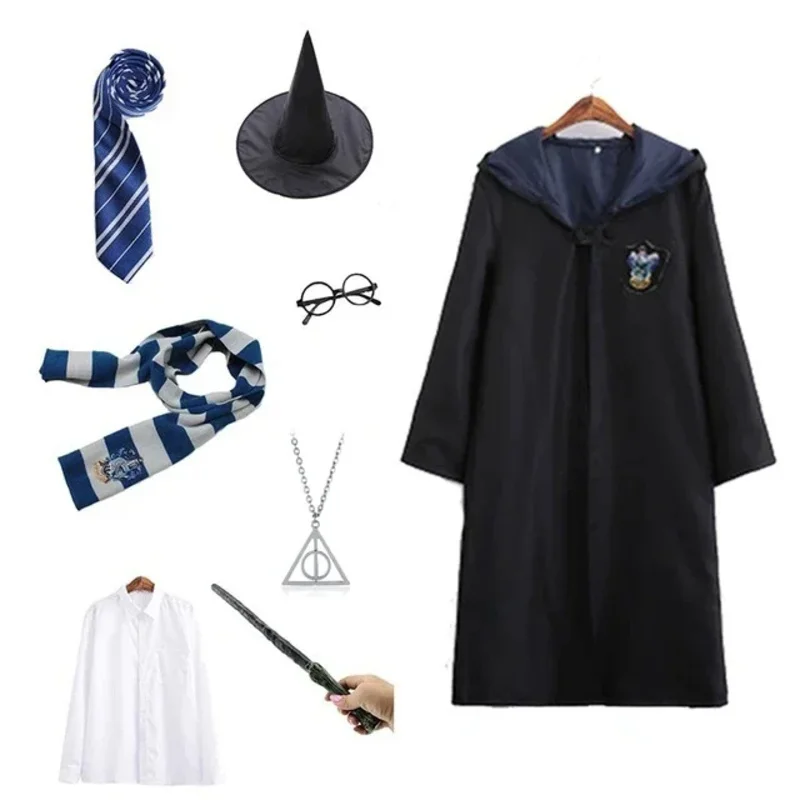 Costume cosplay Haloween Magic Robe Mantello con cravatta Costume per bambini per adulti Regalo Potter Cosplay