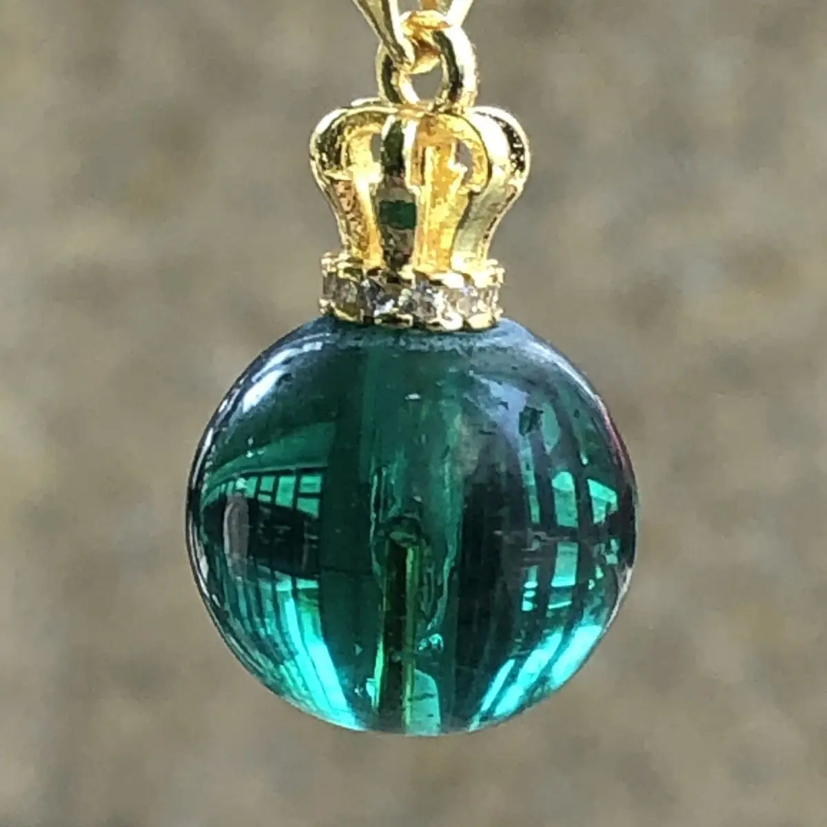 Exquisite natural Brazilian tourmaline transfer pendant