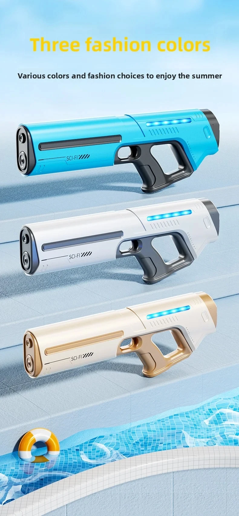 Elektrische Wasserpistolen für Erwachsene Leistungsstarke Automatische Saugwasserpistole Sommer-Pool-Outdoor-Spielzeug Geschenk – Detail 21