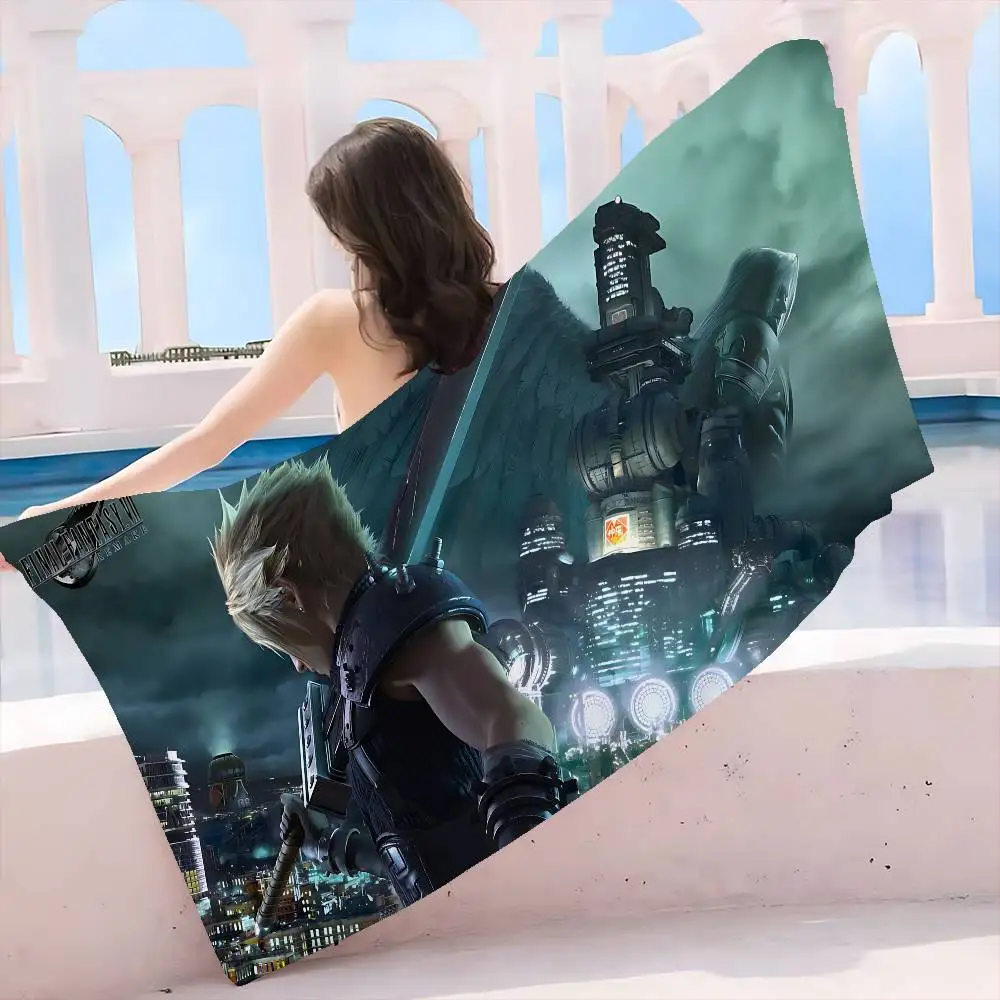 Classic F-Final Game F-Fantasy Microfiber Beach Towel Absorbent Quick dry Soft Yoga Swimming Resort Mountain Climbing Towel