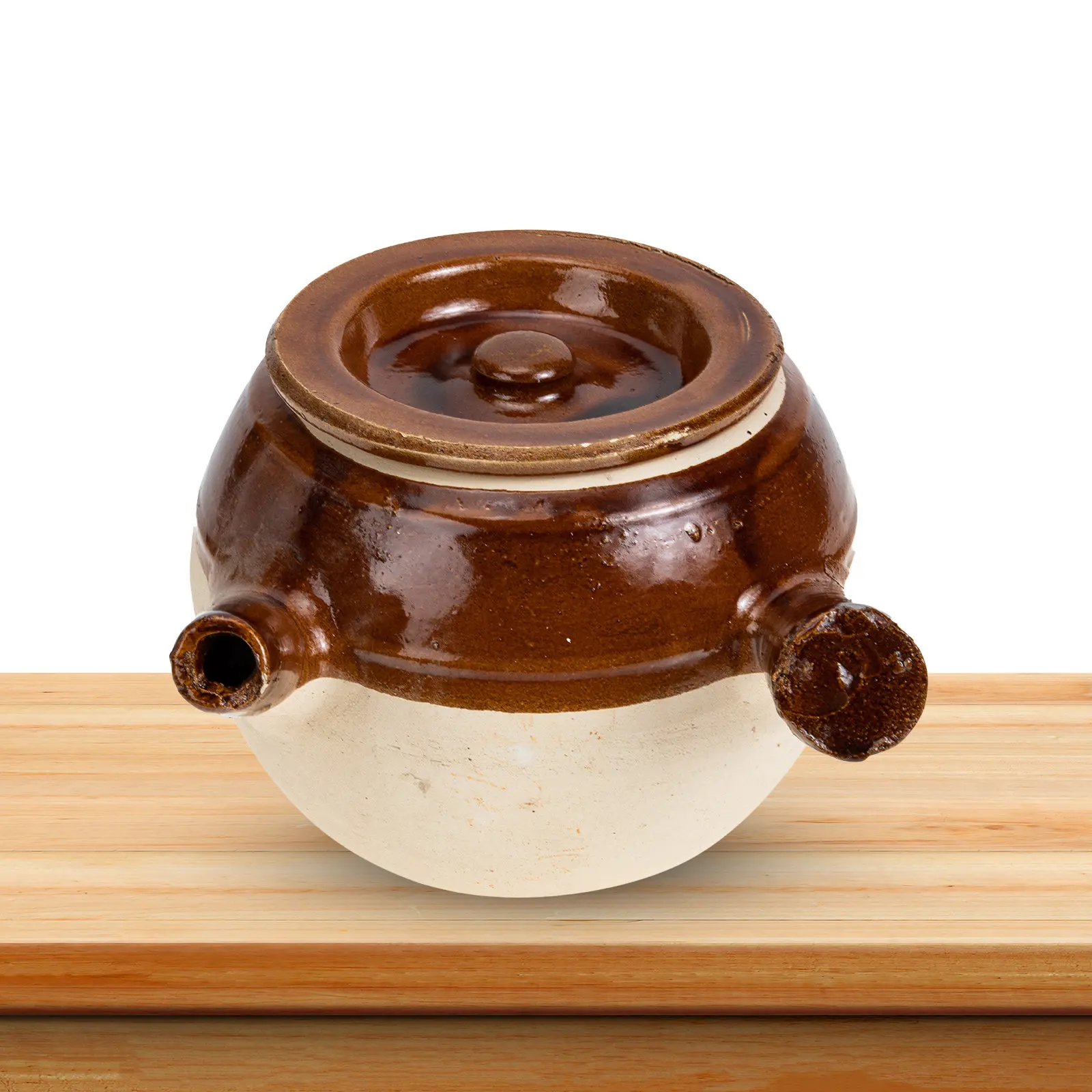 

Chinese Medicine Casserole Pottery Clay Pot Traditional Stew Pot Non-Stick Smooth Surface Easy Clean Home Medicine Cooker Gas